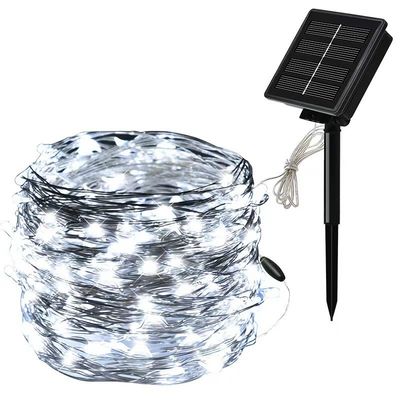 7/22/32m Waterproof LED Solar Copper Wire Lampu Pohon Natal dengan Bahan PVC Panas