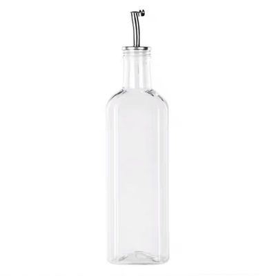 Green Glass Oil Drizzler 500ml untuk Masakan Dapur dengan Funnel Stainless Steel Pourer