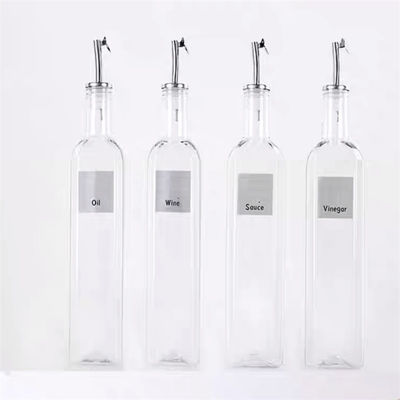 Green Glass Oil Drizzler 500ml untuk Masakan Dapur dengan Funnel Stainless Steel Pourer