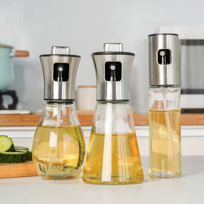 200ml Kaca Semprot Minyak Zaitun Botol Cuka untuk Memasak Salad BBQ Peralatan Dapur