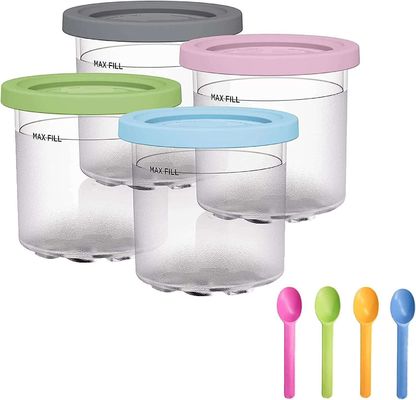 4 Pcs 600ML Ice Cream Container untuk NC299AMZ NC300s Seri Dapat digunakan kembali dan ramah lingkungan