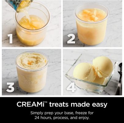 4 Pcs 600ML Ice Cream Container untuk NC299AMZ NC300s Seri Dapat digunakan kembali dan ramah lingkungan
