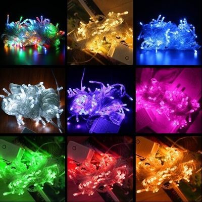 Outdoor Waterproof 300m Ungu LED Lampu Peri String Garland untuk Dekorasi Natal