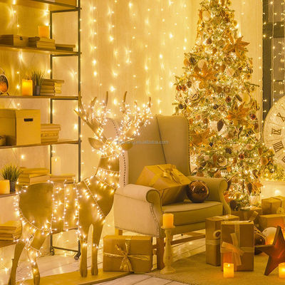 Outdoor Waterproof 300m Ungu LED Lampu Peri String Garland untuk Dekorasi Natal