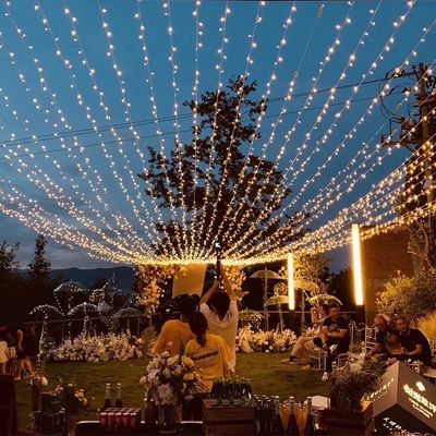 Outdoor Waterproof 300m Ungu LED Lampu Peri String Garland untuk Dekorasi Natal