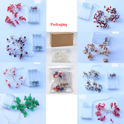 Fairy Star Lights LED String Hitam Lampu Natal Dekorasi dengan Logo Disesuaikan