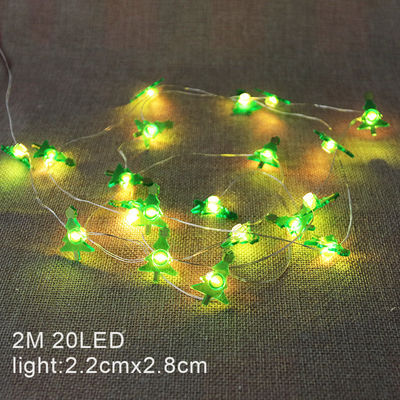 Lampu Natal LED Merah String Snowman Santa Claus Star Produk Dekorasi Liburan