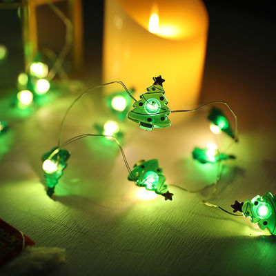 Santa Claus Scepter Snowflakes Elk Socks Lampu string LED untuk dekorasi Natal dongeng