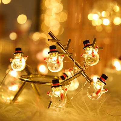Santa Claus Scepter Snowflakes Elk Socks Lampu string LED untuk dekorasi Natal dongeng