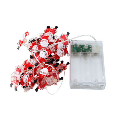 Santa Claus Scepter Snowflakes Elk Socks Lampu string LED untuk dekorasi Natal dongeng