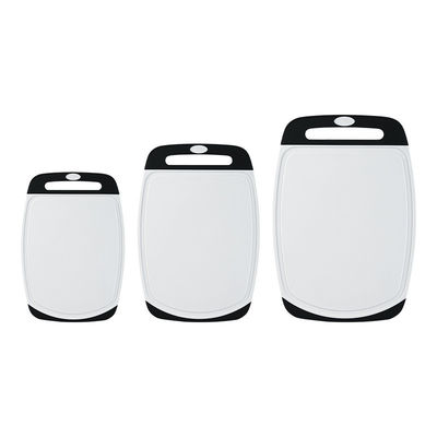 Multifunctional Black Plastic Cutting Board Set untuk Dapur 3pcs Food Grade Aksesoris