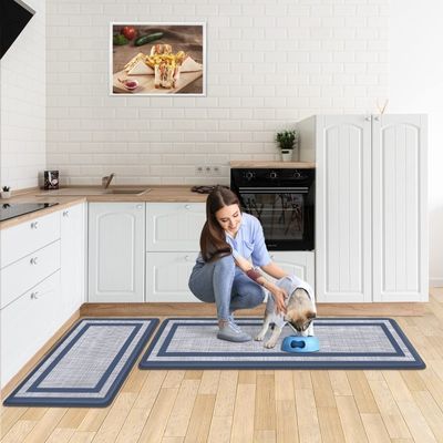 Karpet dapur berkulit tahan air Mat PVC Lembut Karpet anti slip untuk kantor kamar mandi rumah