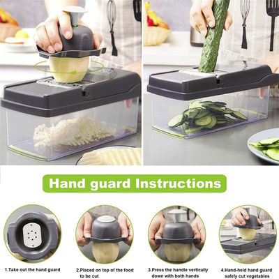 Handheld Multifunctional Onion Cutter Buah Pemotong Kentang Pengupas Terbaik Jual 12 dalam 1
