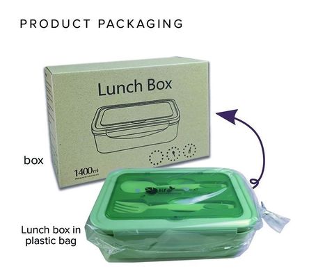 Produksi Set sendok/garpu/ pisau/palu bebas BPA 1400 ML PP5 kotak makan siang untuk anak-anak/dewasa