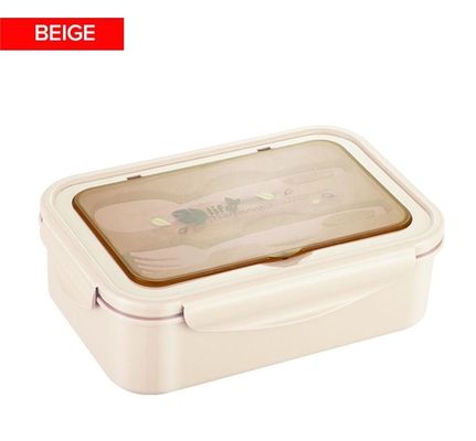 Produksi Set sendok/garpu/ pisau/palu bebas BPA 1400 ML PP5 kotak makan siang untuk anak-anak/dewasa