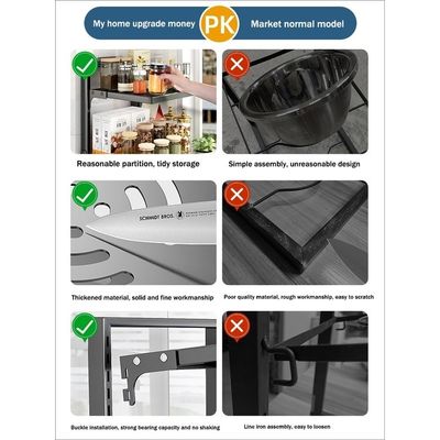 Functional Folding Pot Rack Black Kitchen Sink Organizer untuk penyimpanan yang dapat disesuaikan