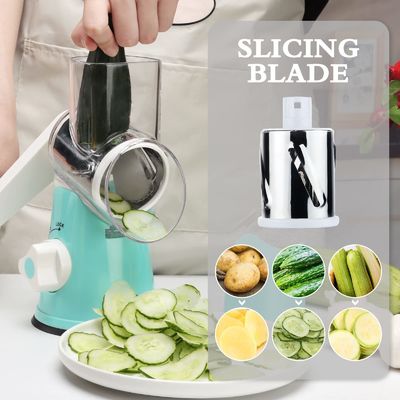 Sky Blue Stainless Steel Multi-Function Manual Slicer untuk Alat Sayuran Buah Jenis