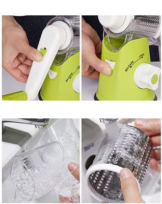 Sky Blue Stainless Steel Multi-Function Manual Slicer untuk Alat Sayuran Buah Jenis