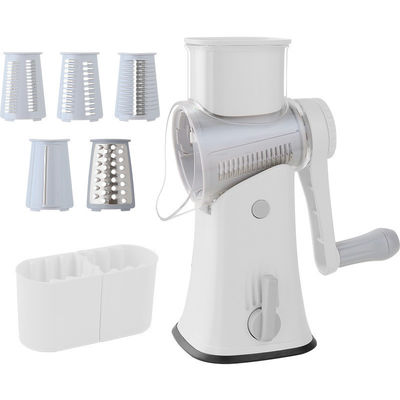 Peralatan Dapur Berkelanjutan 5 dalam 1 Rotary Grater untuk Memotong dan Grating Sayuran