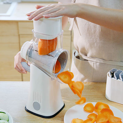 Peralatan Dapur Berkelanjutan 5 dalam 1 Rotary Grater untuk Memotong dan Grating Sayuran