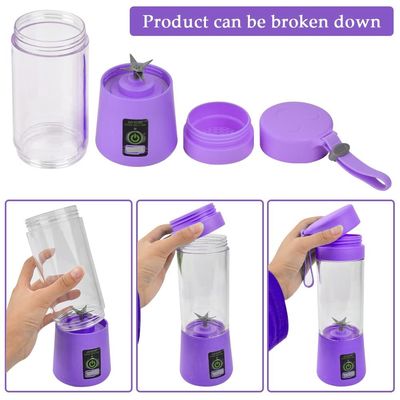 Silikon PC Listrik Mini Bottle Ice Blender Rumah USB 2/4/6 Blades Juicer Cup Mesin