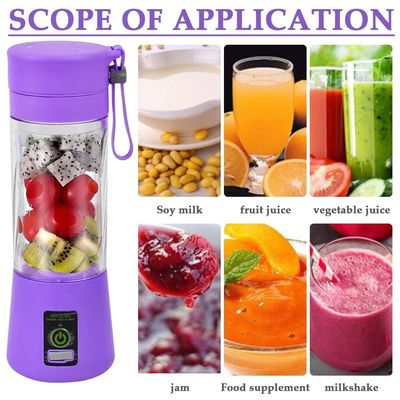 Silikon PC Listrik Mini Bottle Ice Blender Rumah USB 2/4/6 Blades Juicer Cup Mesin