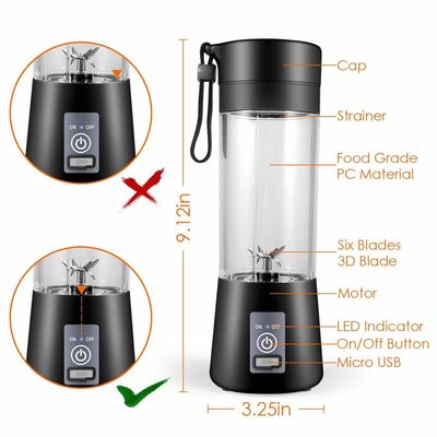 Juicer Listrik Portable Liquidizer Blender USB Juicer Mesin Ekstrak buah pribadi