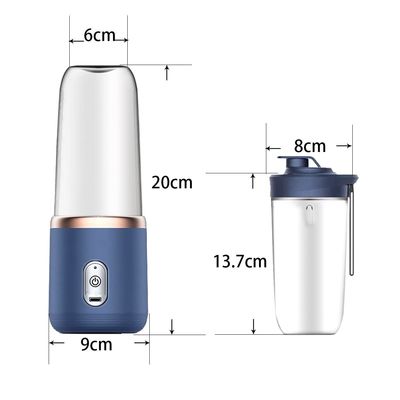 Alat Buah Sayuran Portable Electric Juice Cup untuk Smoothies 40W USB Rechargeable