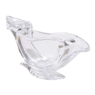 Di stok portabel transparan akrilik manual buah Lemon Juicer tangan Lemon Squeezer Burung