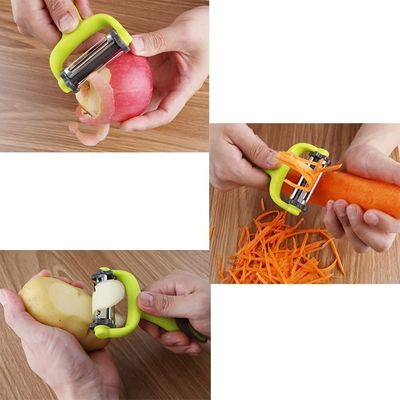 Rumah Dapur Baja tahan karat Buah Apel Rotary Kentang Wortel Sayuran Swivel Peeler