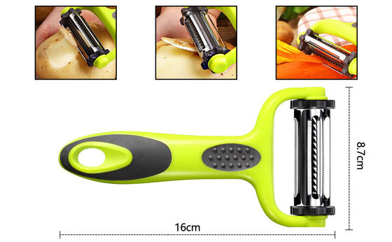 Rumah Dapur Baja tahan karat Buah Apel Rotary Kentang Wortel Sayuran Swivel Peeler