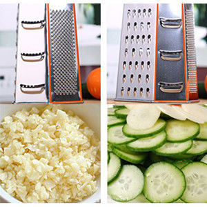 Handheld Slicer Sayuran yang Nyaman dan Cheese Grater dengan Desain Stainless Steel 6 Sisi