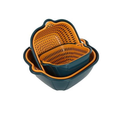 Gudang Sayuran Rumah Tangga 6 pcs Plastik Lantai Dua Multi Air-Drainage Clean Drain Basket