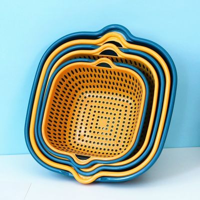 Gudang Sayuran Rumah Tangga 6 pcs Plastik Lantai Dua Multi Air-Drainage Clean Drain Basket