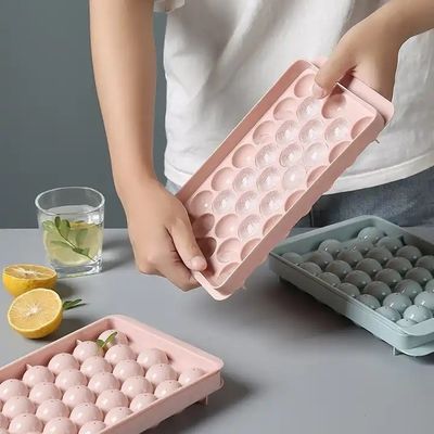 PP Plastik Summer Circle Ice Tray untuk Coklat 33/18 Sel Bentuk kotak es bulat