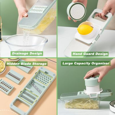 Mint Green Stainless Steel Vegetable Slicer Sempurna untuk persiapan makanan cepat dan mudah