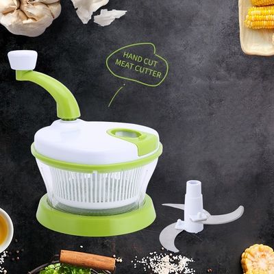Food Hand-Powered Vegetable Slicer Chopper Meat Grinder Mixing Salad Spinner dengan tutup