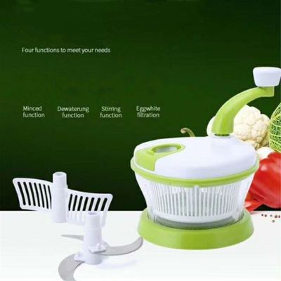 Food Hand-Powered Vegetable Slicer Chopper Meat Grinder Mixing Salad Spinner dengan tutup