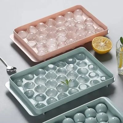 33 Kerucut Lingkaran Bola Bulat Ice Cube Tray Bola Plastik Ice Ball Maker Cetakan dengan Tutup