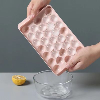 33 Kerucut Lingkaran Bola Bulat Ice Cube Tray Bola Plastik Ice Ball Maker Cetakan dengan Tutup