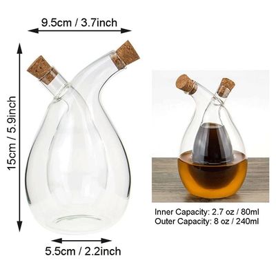 350ml Botol Pot Separation Kettle Set Gravy Boat untuk Oliver Minyak dan cuka Dispenser