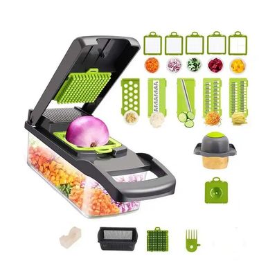 Custom Logo Handheld Vegetable Chopper Slicer Grater untuk Prep Dapur Multifungsi