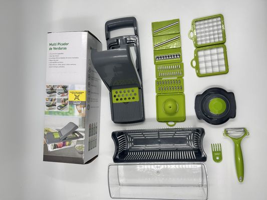 Custom Logo Handheld Vegetable Chopper Slicer Grater untuk Prep Dapur Multifungsi