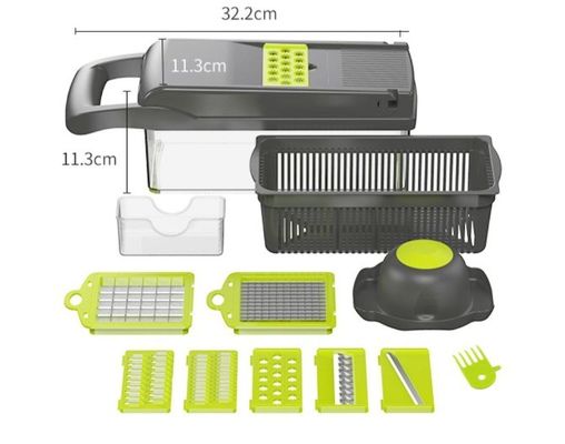 Custom Logo Handheld Vegetable Chopper Slicer Grater untuk Prep Dapur Multifungsi