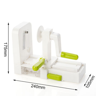 Rotary Buah Sayuran Grater 5 In 1 Multi Dapur Manual Ribbon Cutter Spiral Slicer