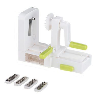 Rotary Buah Sayuran Grater 5 In 1 Multi Dapur Manual Ribbon Cutter Spiral Slicer
