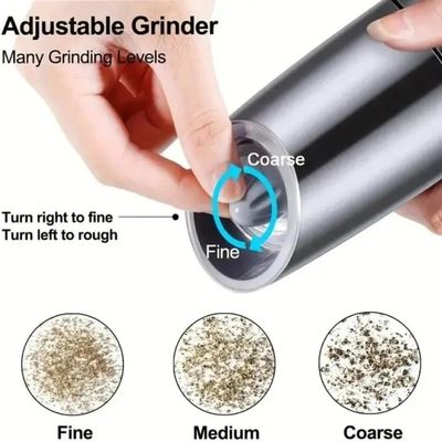 Electric Pepper Grinder Set dengan Logo Kostum Rechargeable Salt and Pepper Mill