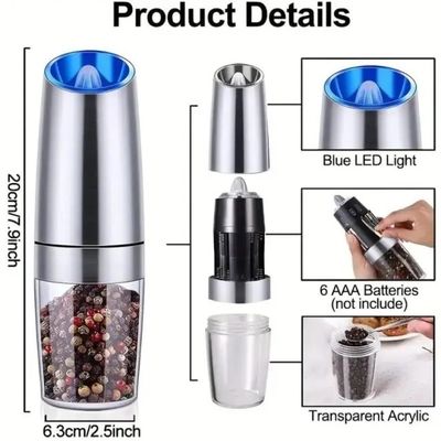Electric Pepper Grinder Set dengan Logo Kostum Rechargeable Salt and Pepper Mill