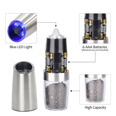 Electric Pepper Grinder Set dengan Logo Kostum Rechargeable Salt and Pepper Mill
