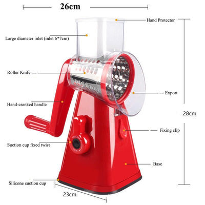 Green Rotary Cheese Grater Tambahan yang sempurna untuk setiap dapur untuk mengiris sayuran